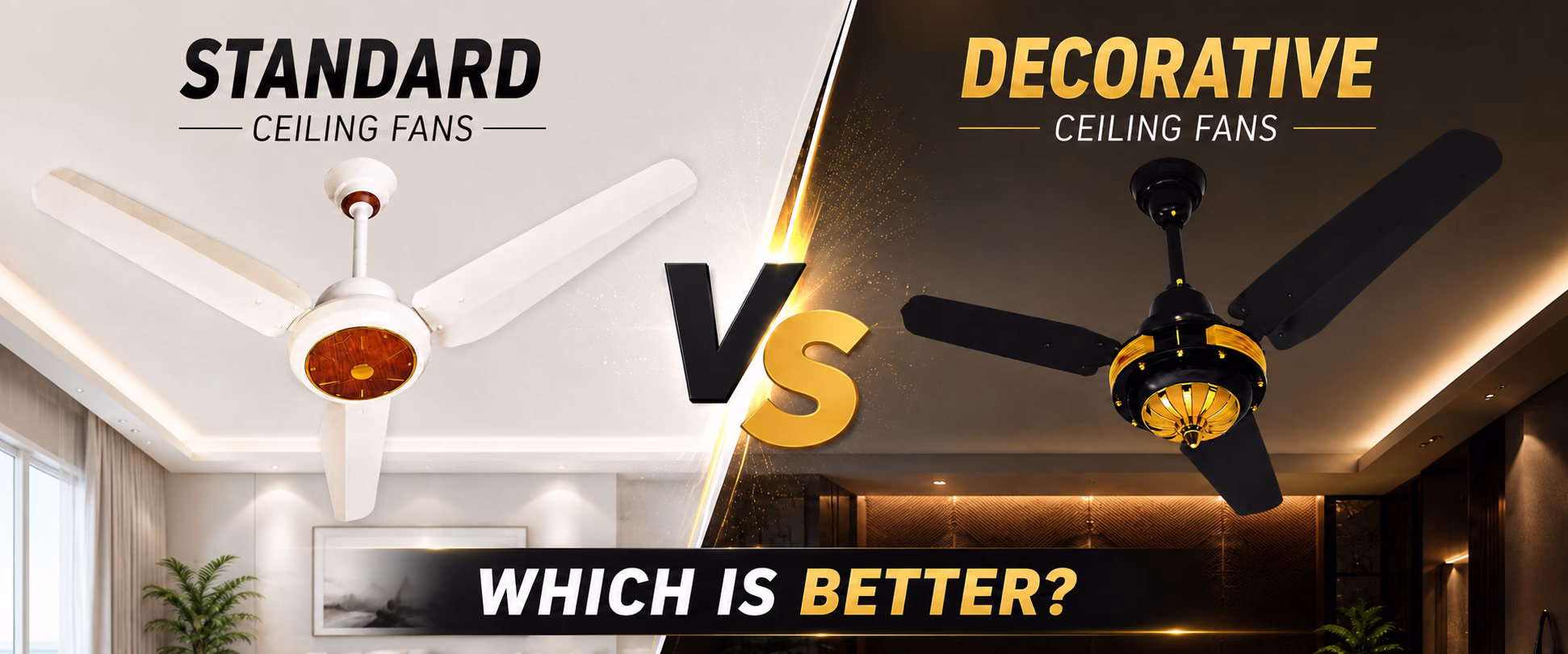 Standard vs. Decorative Ceiling Fans Which Is Better